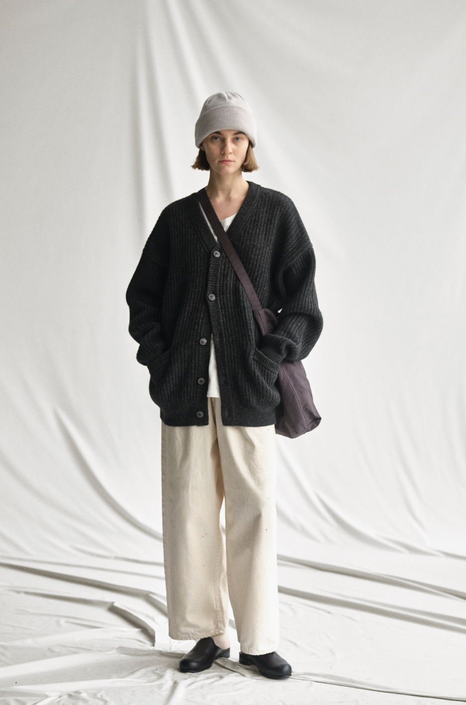 YOKO Textured Knit Cardigan