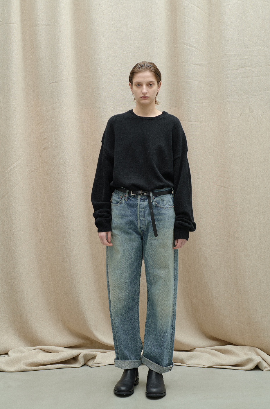 ［YOKO SAKAMOTO] CREW NECK KNIT