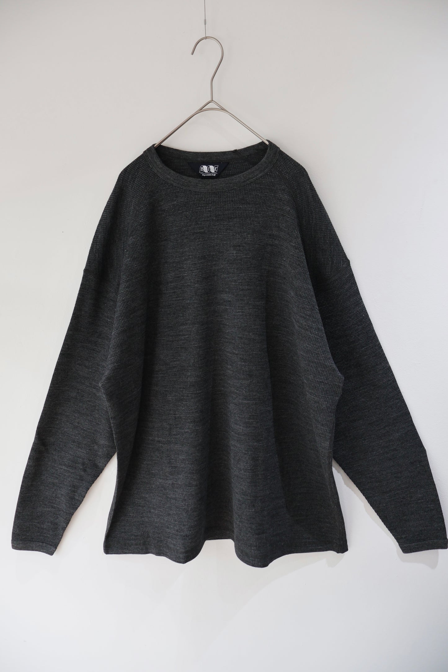 [ BLINK ] MERINO-WAFFLE BINDING L/S TEE