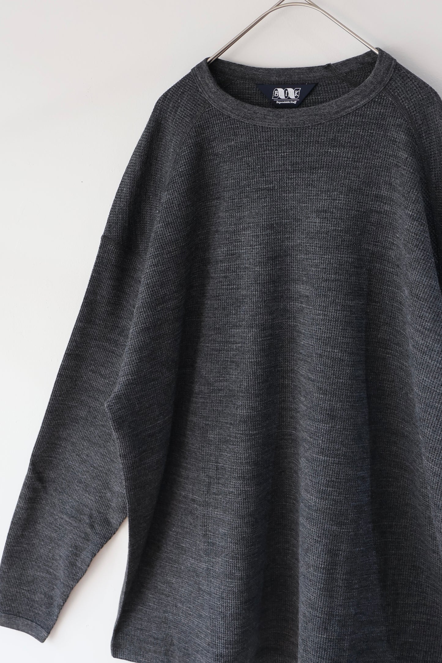 [ BLINK ] MERINO-WAFFLE BINDING L/S TEE