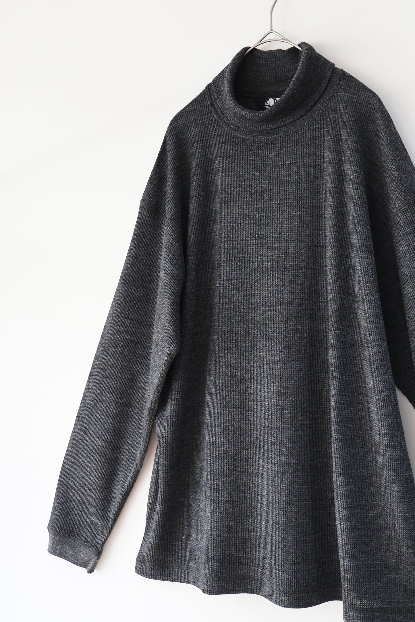 [ BLINK ] MERINO-WAFFLE TURTLE NECK TEE