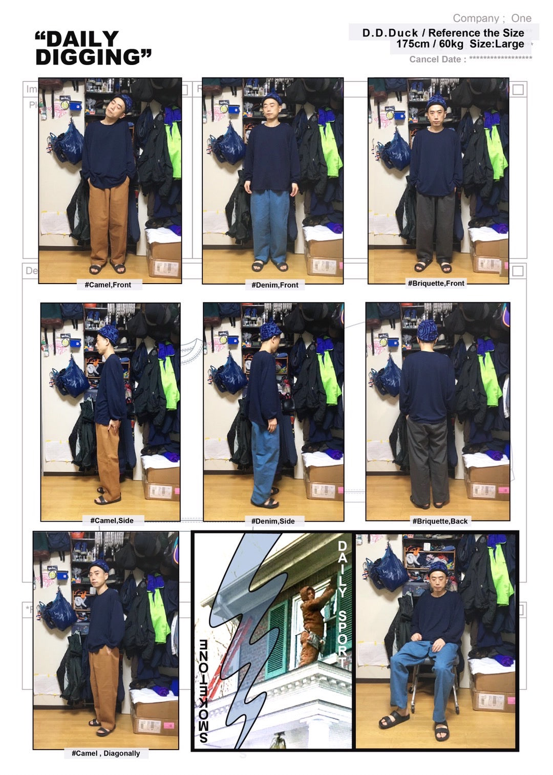 [THE DAILY SPORT by SMOKE T ONE] DAILY DIGGING -DUCK PANTS-