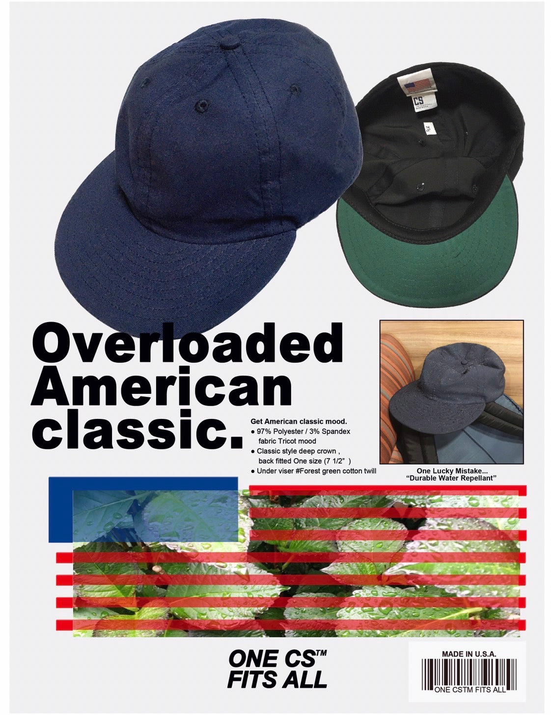 [ONE CS FITS ALL by SMOKE T ONE] 6 PANEL B.B CAP