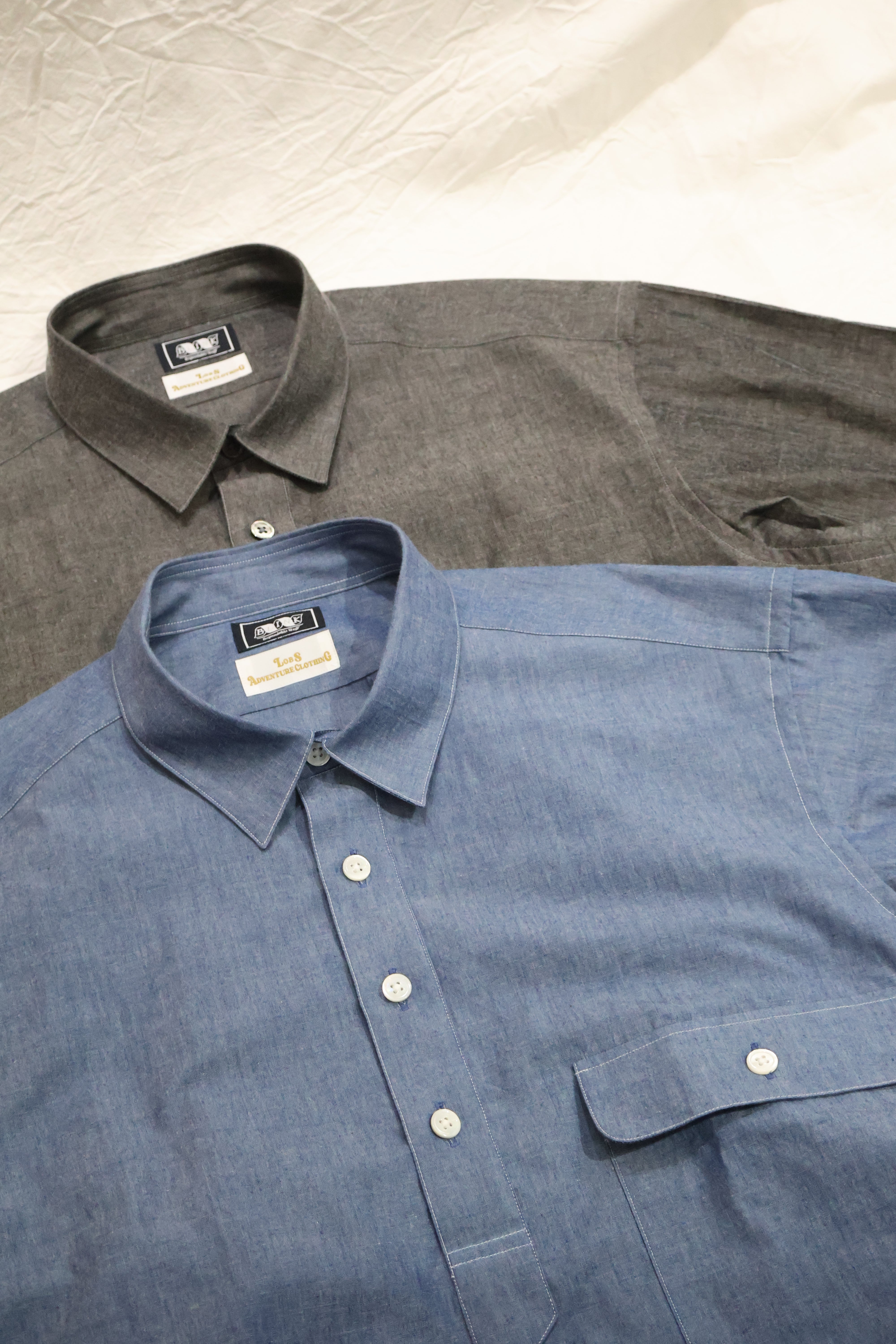 Lobs Adventure Clothing シャツ　L アメリカ顔のオープンカラー。〈LOBS Adventure Clothing〉の