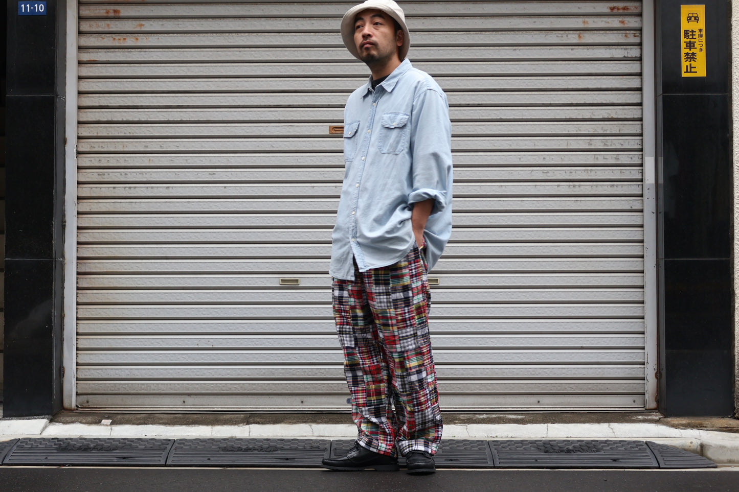 [ BLINK ] MADRAS PATCHWORK EASY TROUSERS