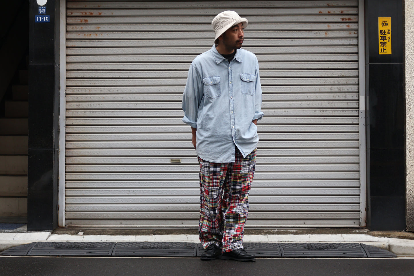 [ BLINK ] MADRAS PATCHWORK EASY TROUSERS