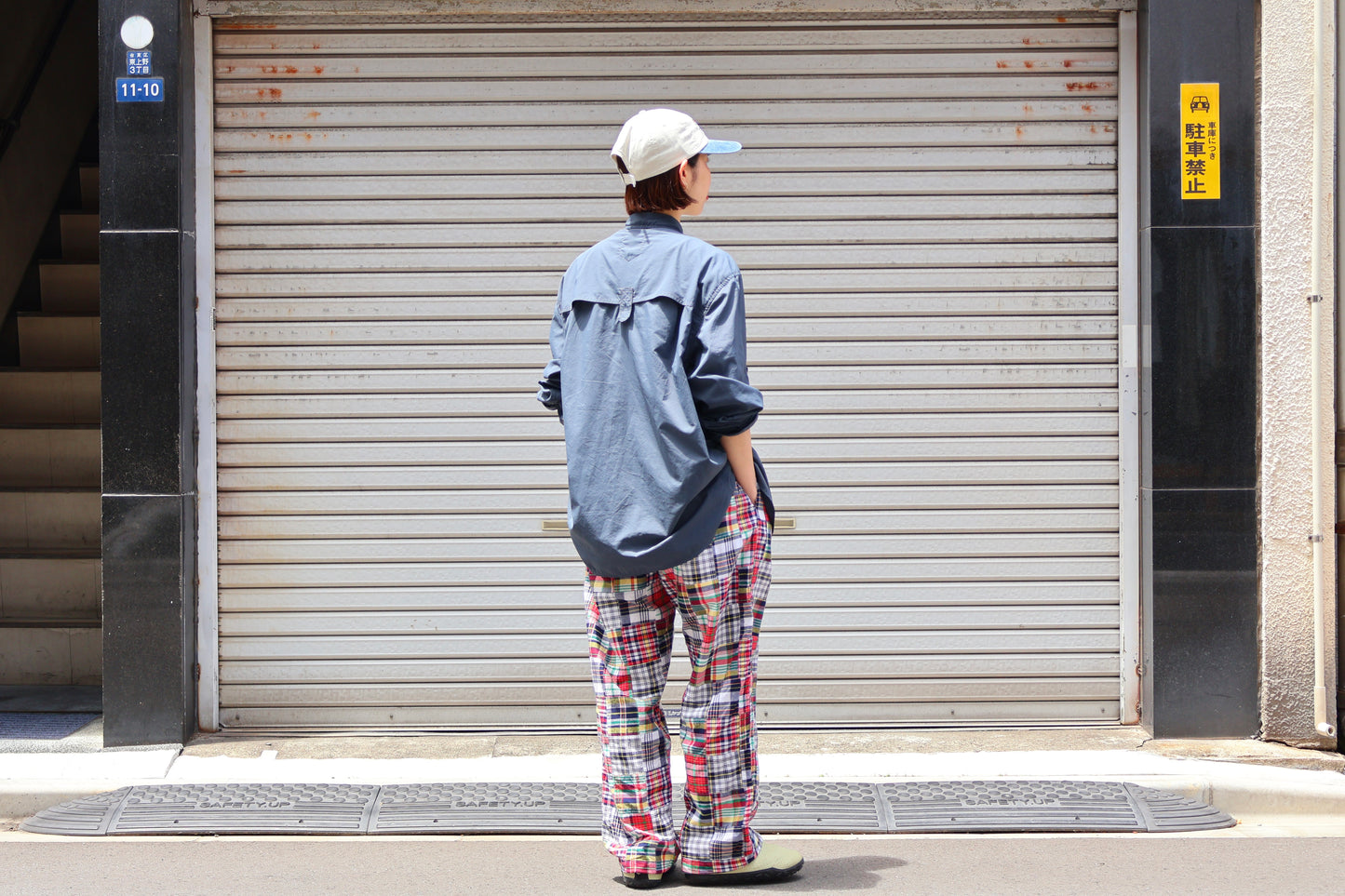 [ BLINK ] MADRAS PATCHWORK EASY TROUSERS