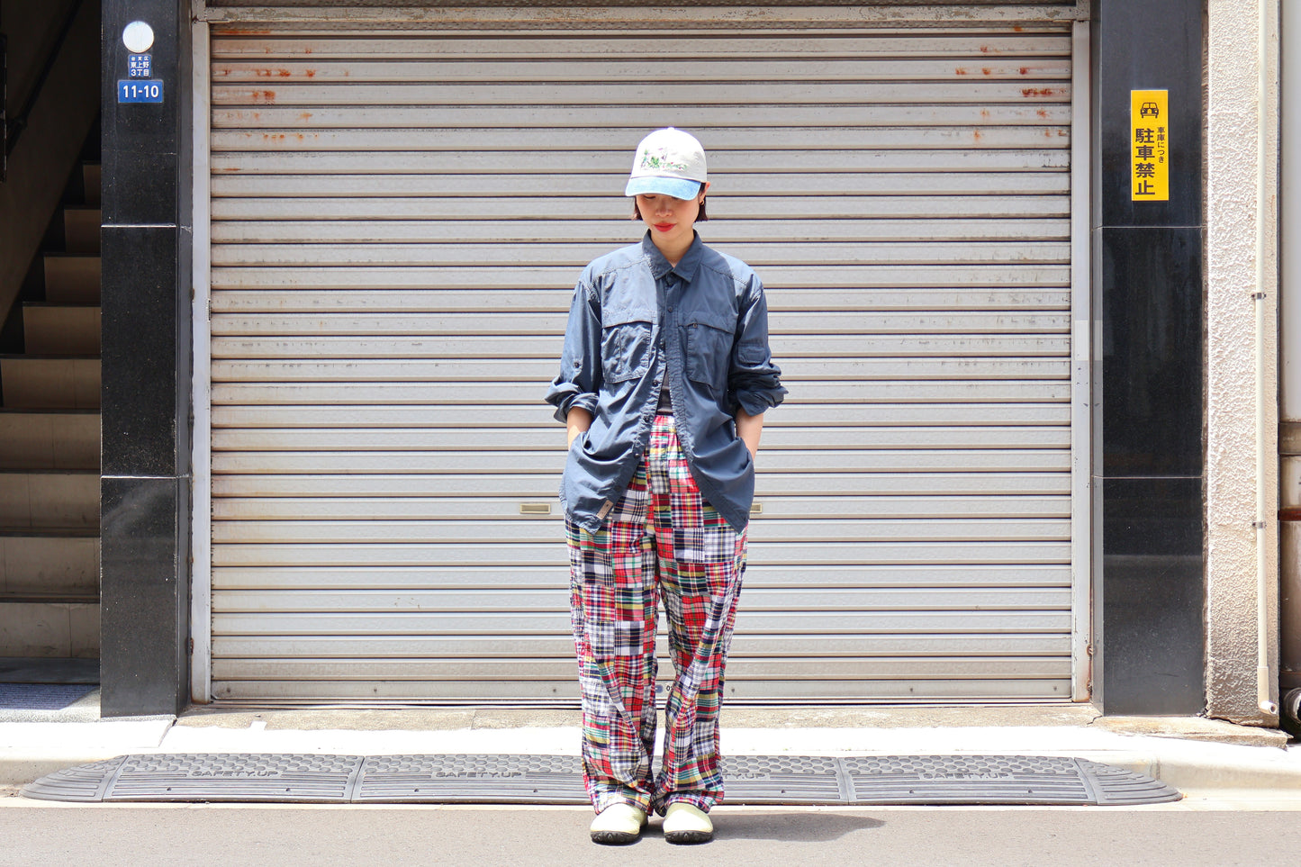 [ BLINK ] MADRAS PATCHWORK EASY TROUSERS