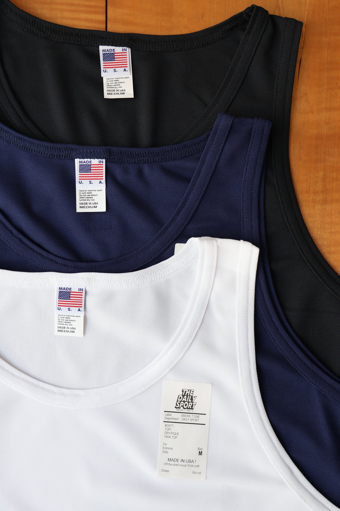 [THE DAILY SPORT by SMOKE T ONE]  DRY-PIQUE TANKTOP