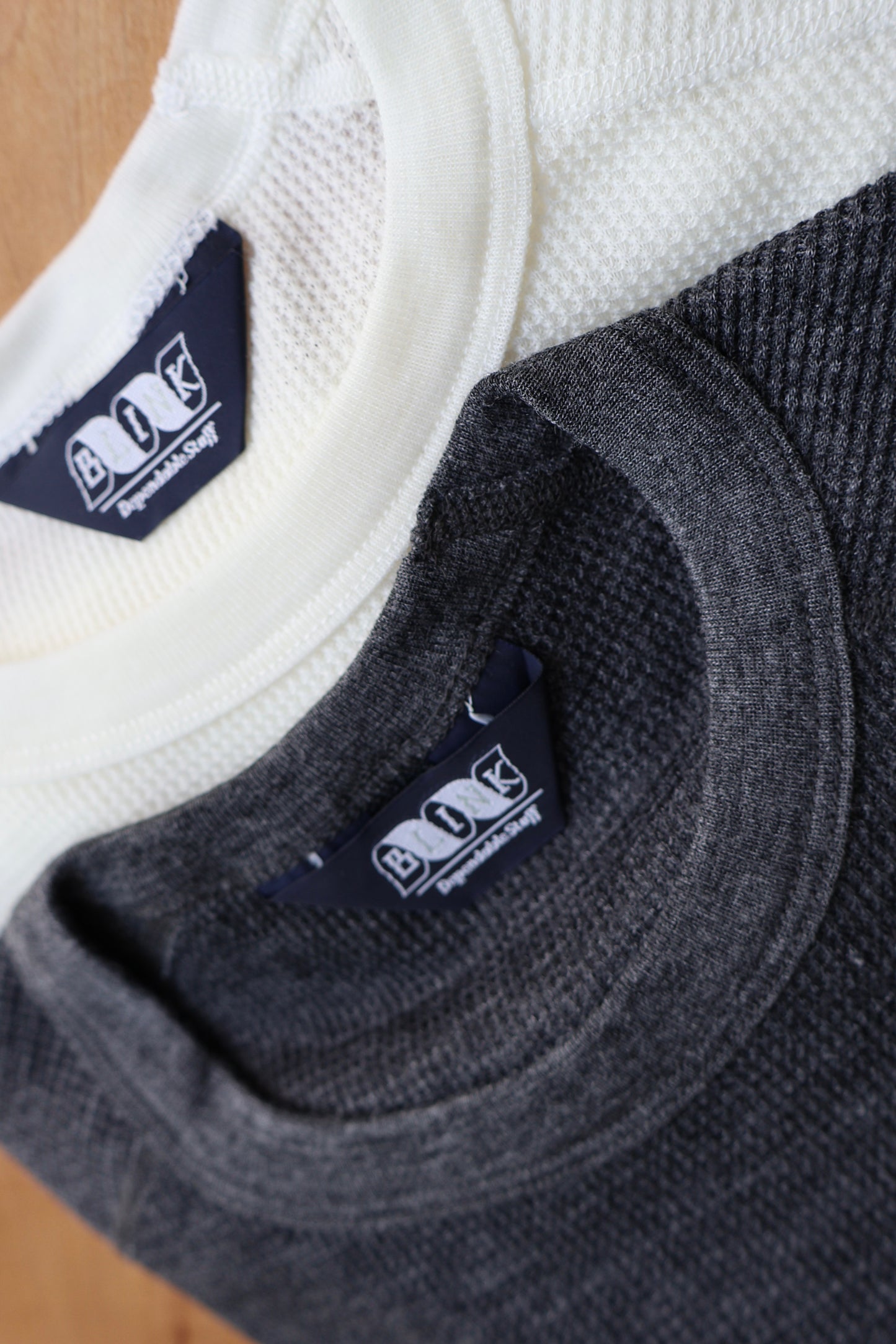 [ BLINK ] MERINO-WAFFLE BINDING L/S TEE