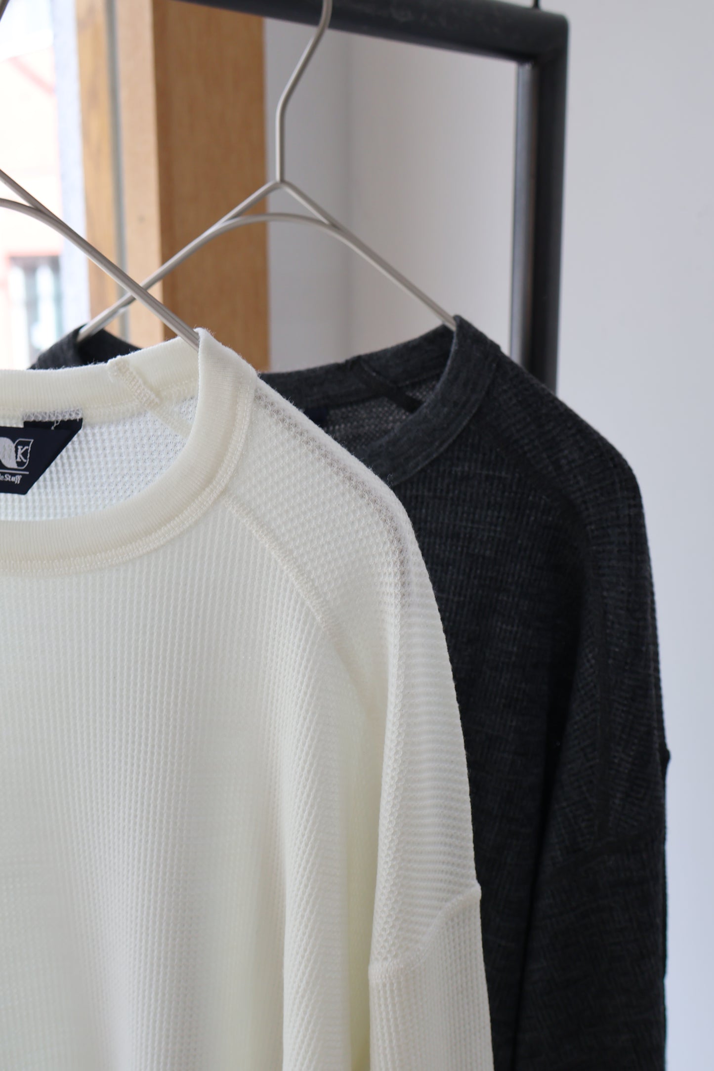 [ BLINK ] MERINO-WAFFLE BINDING L/S TEE