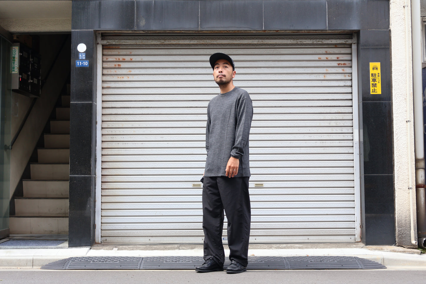 [ BLINK ] MERINO-WAFFLE BINDING L/S TEE