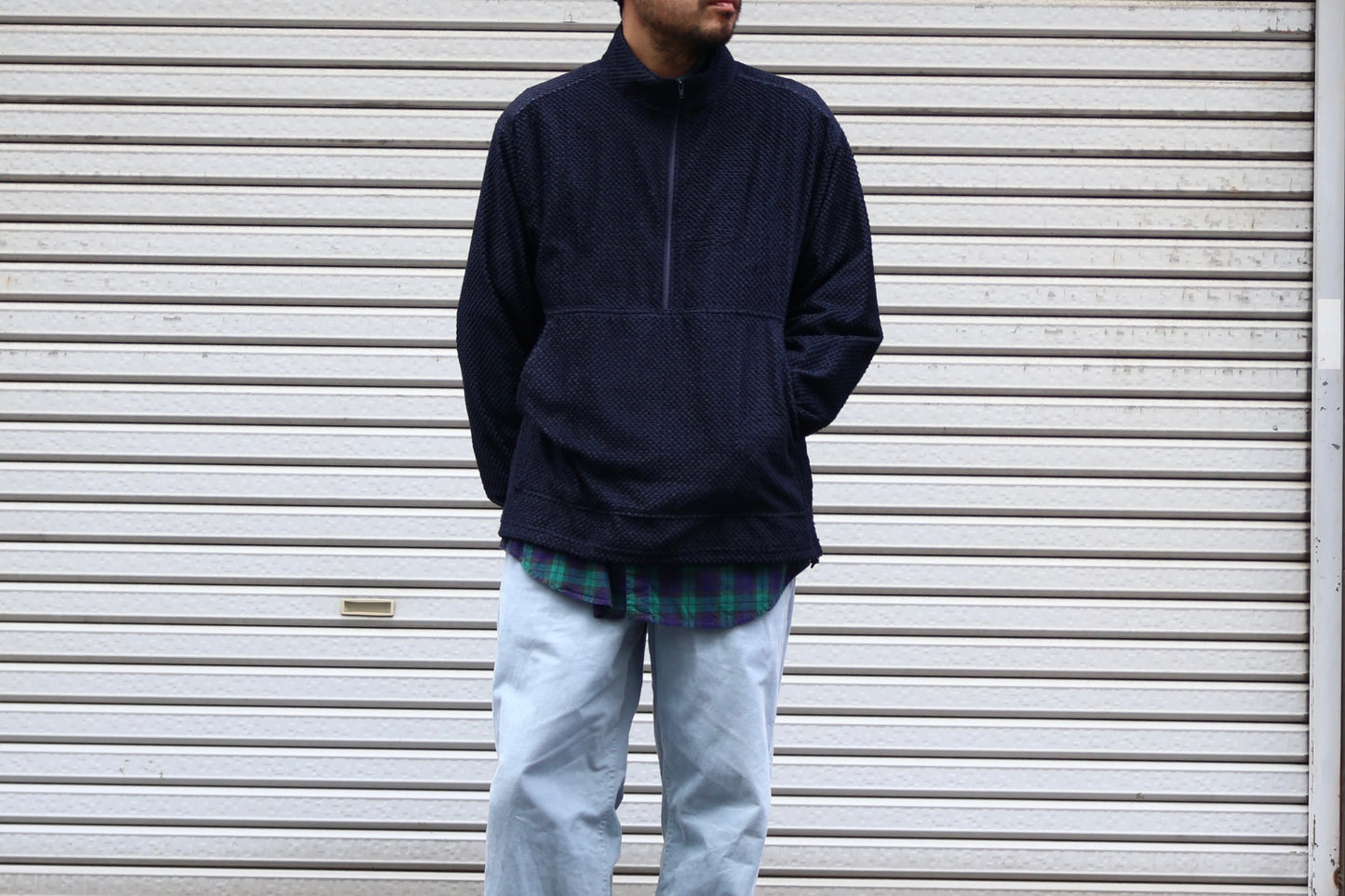 [ BLINK ] HALF ZIP SMOCK -OCTA DOUBLE-RASCHEL-