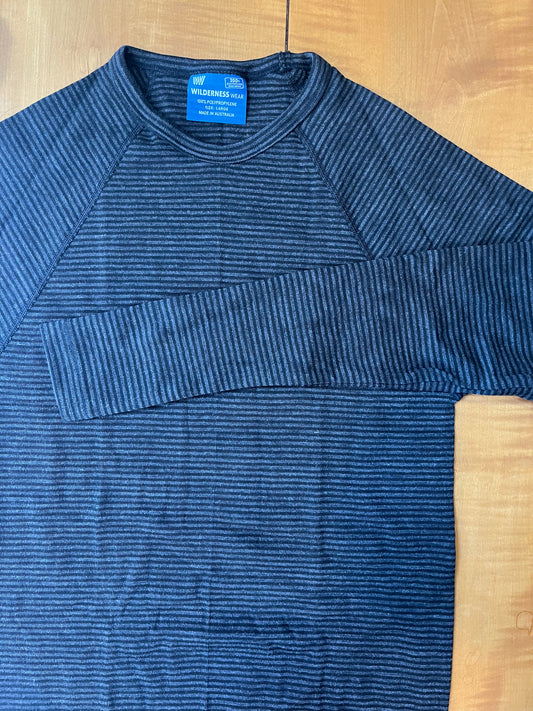 [ WILDERNESS WEAR ] Polypro+190 LS CREW STRIPE