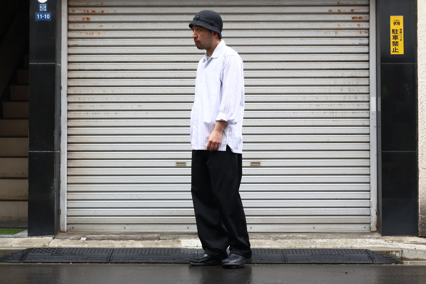 [ BLINK ] COTTON-GABARDINE EASY TROUSERS