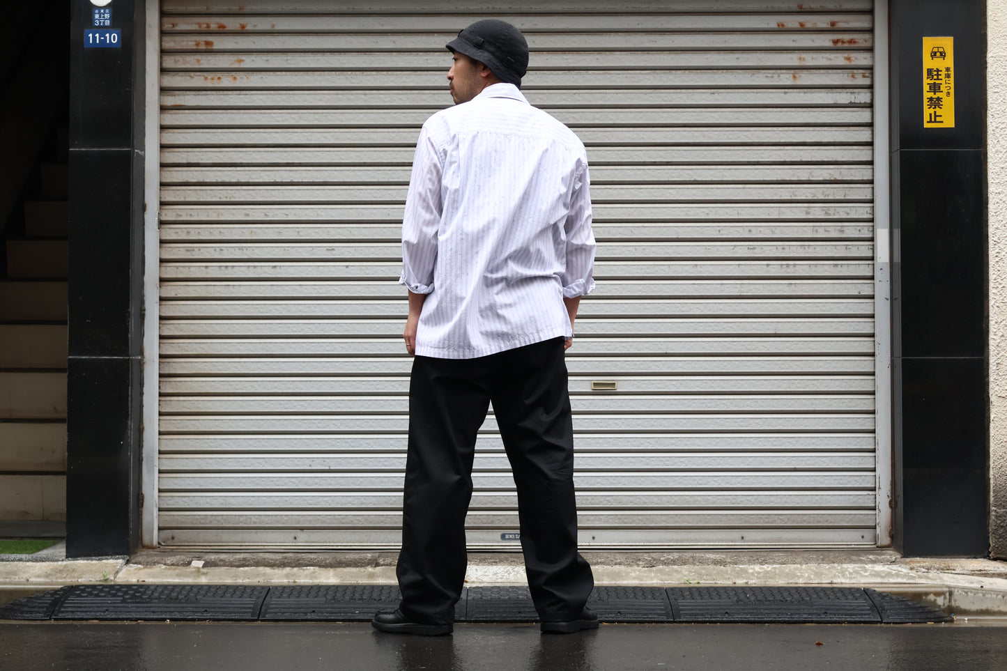 [ BLINK ] COTTON-GABARDINE EASY TROUSERS