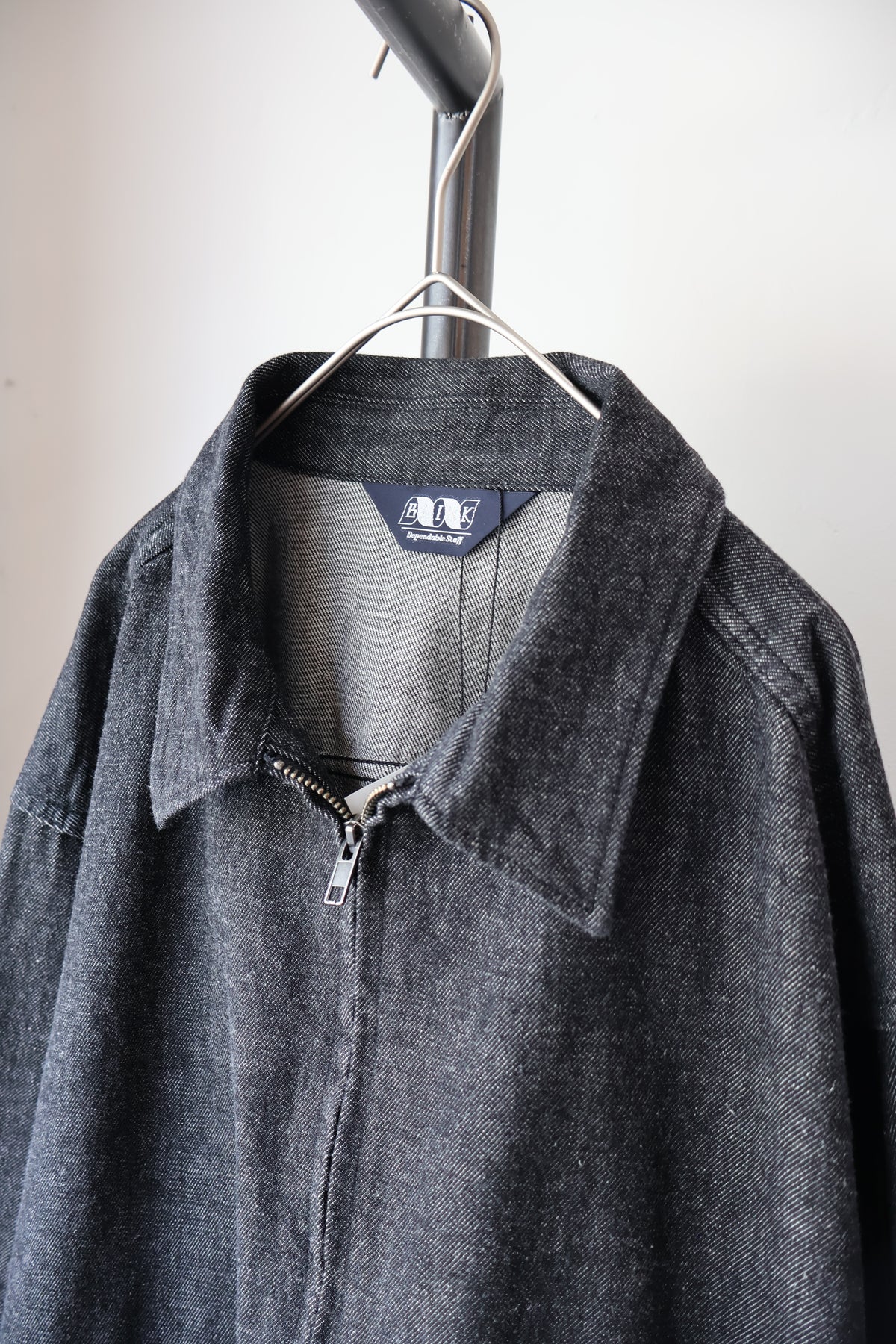 [ BLINK ] W-NEEDLE ZIP BLOUSON -12oz DENIM-
