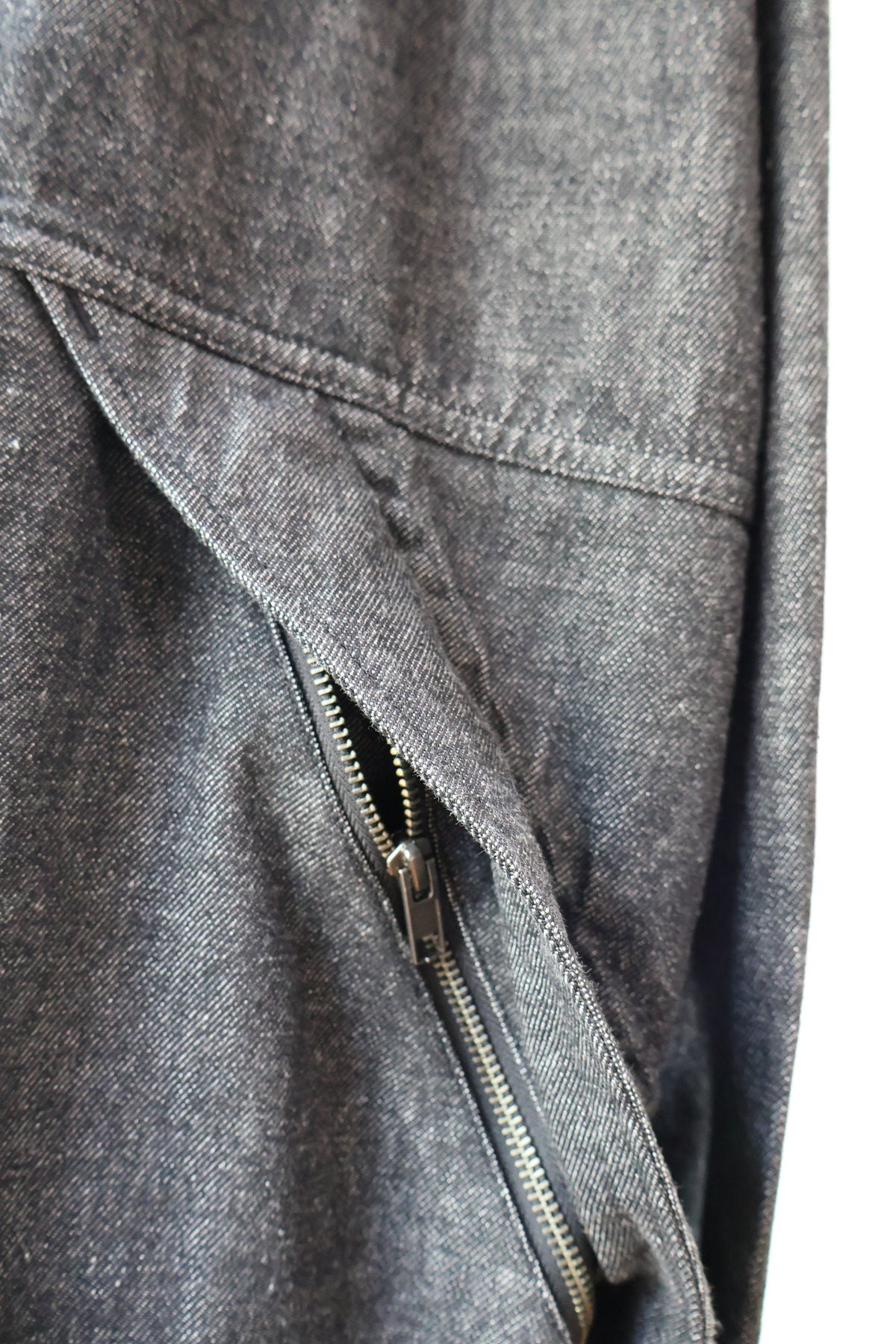 [ BLINK ] W-NEEDLE ZIP BLOUSON -12oz DENIM-