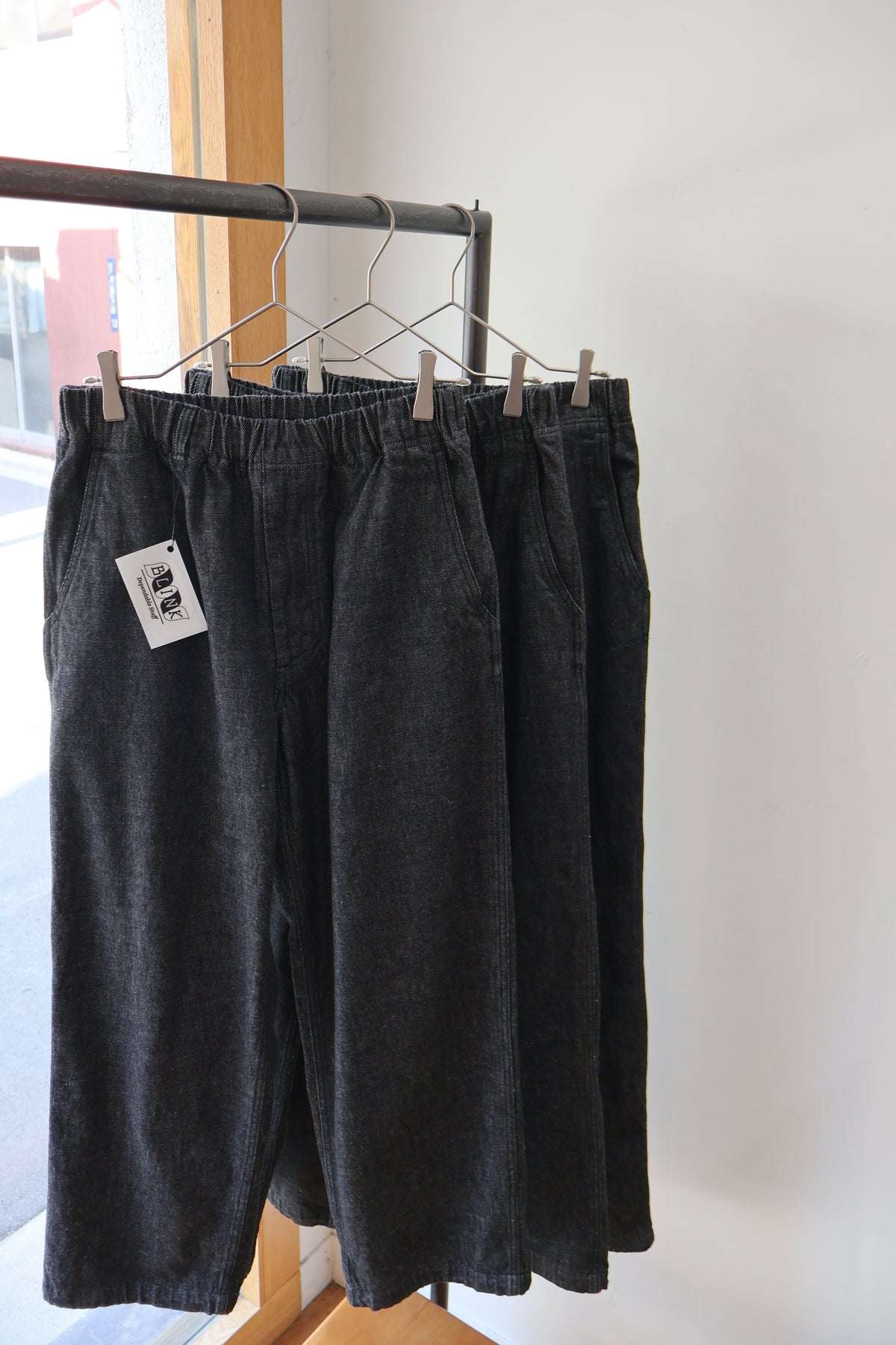 [ BLINK ] W-NEEDLE EASY CHINOS -12oz DENIM-