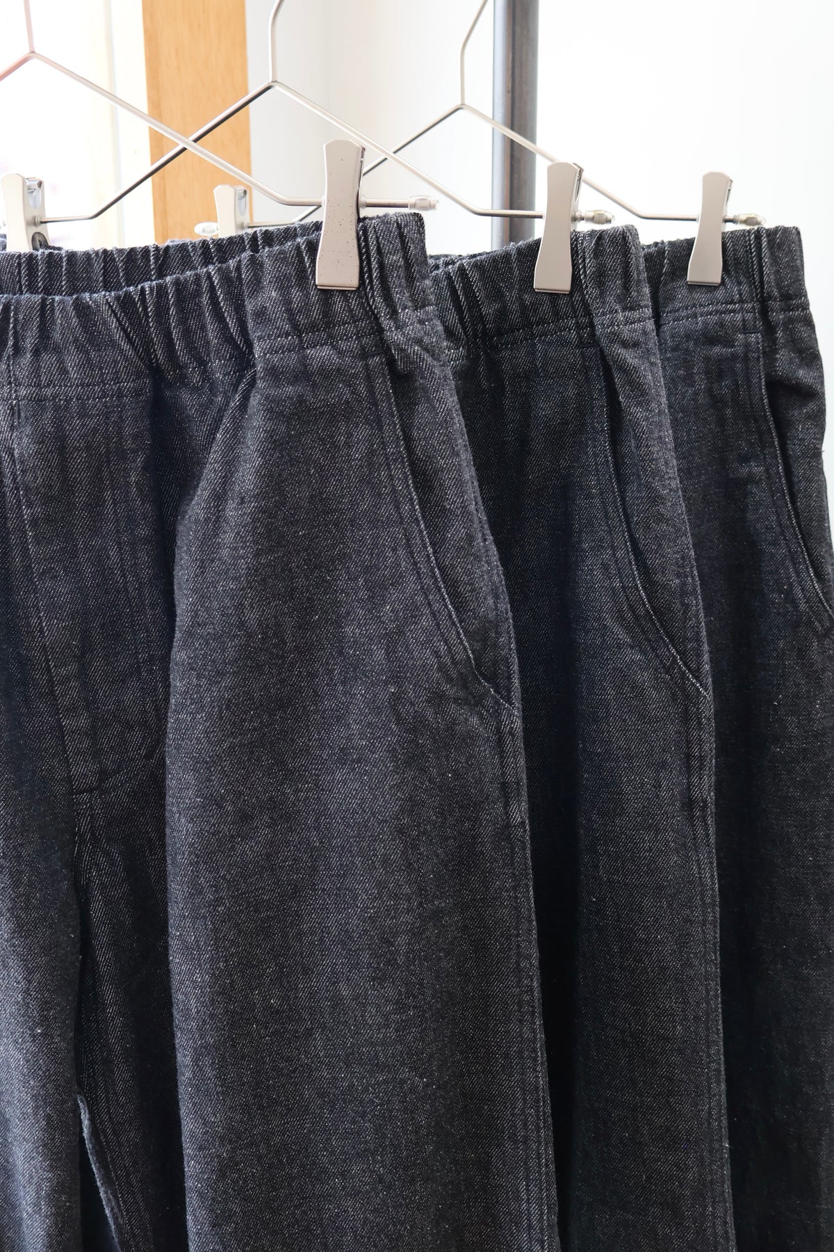 [ BLINK ] W-NEEDLE EASY CHINOS -12oz DENIM-