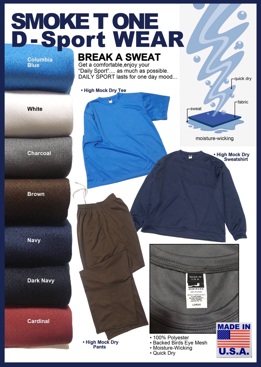 [SMOKE T ONE] HIGH MOCK DRY SWEATSHIRTS