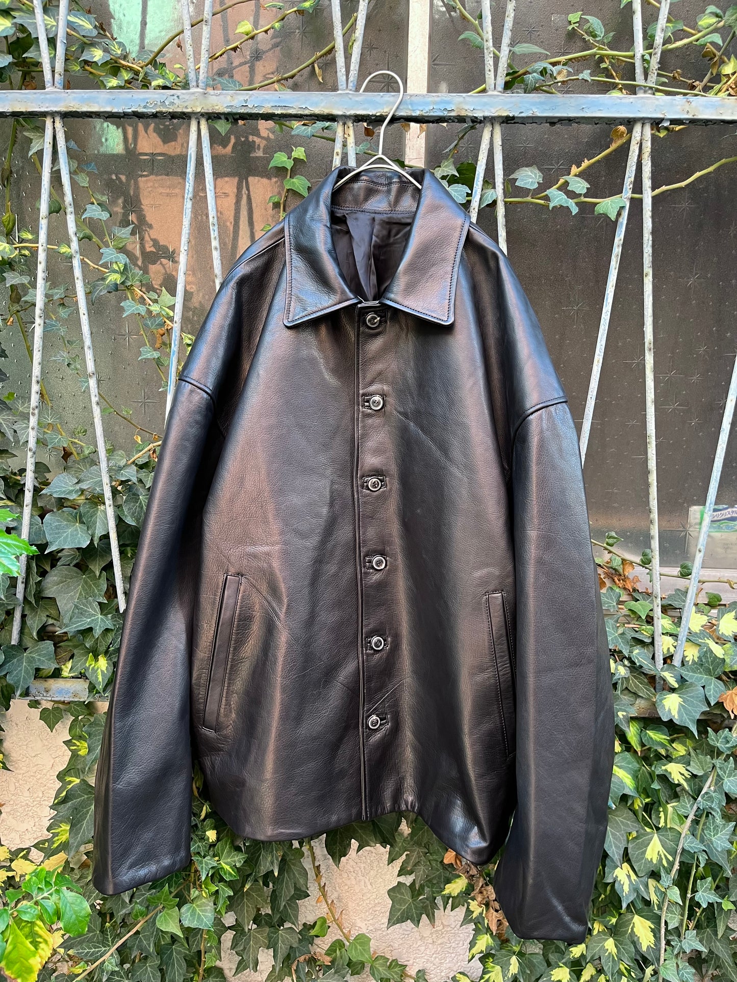 ［YOKO SAKAMOTO] Leather Coach Jacket