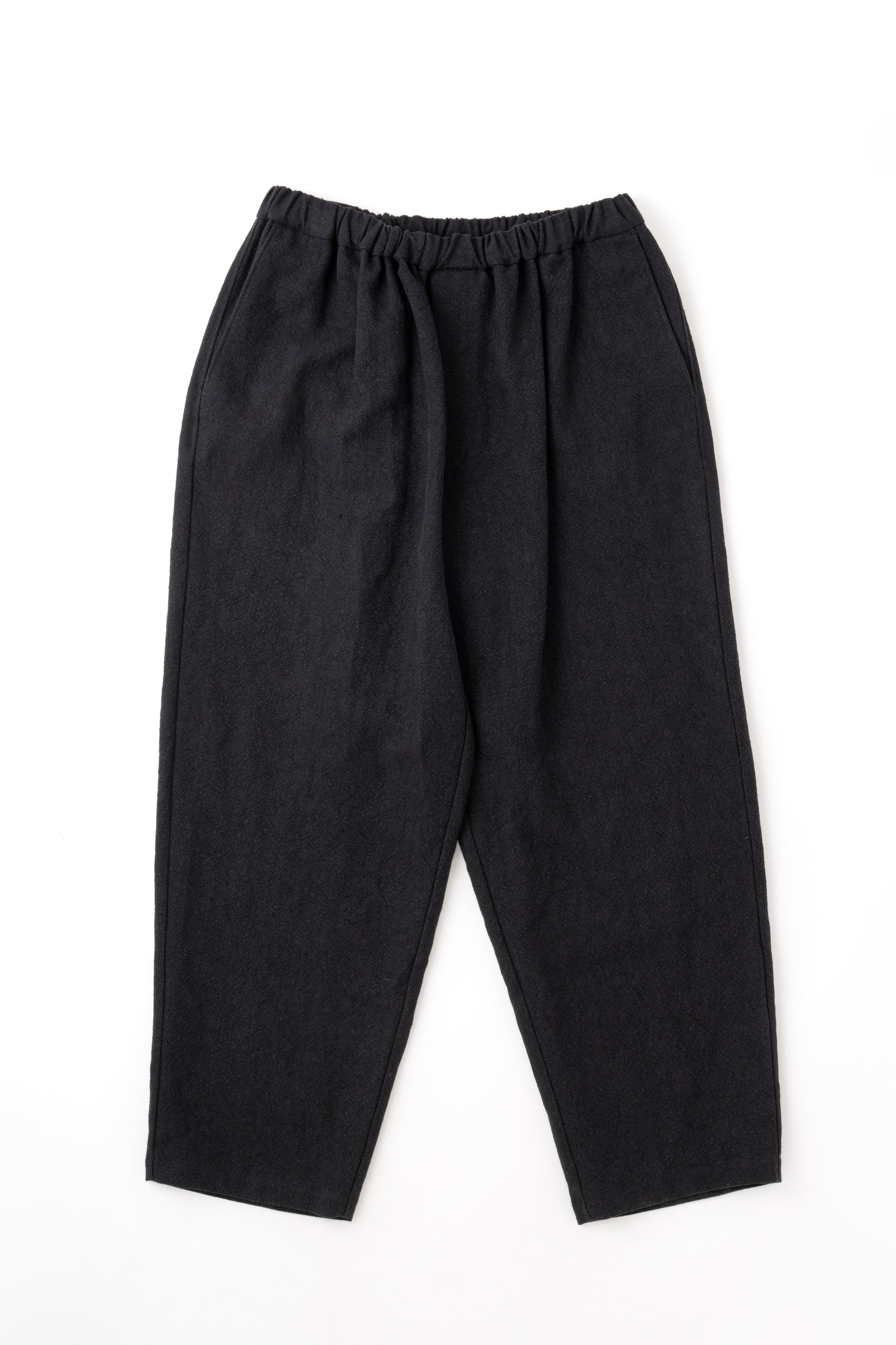 YOKO SAKAMOTO ストライプショートパンツ YOKO SAKAMOTO ヨーコサカモト WORK TAPERED TROUSERS [WHITE