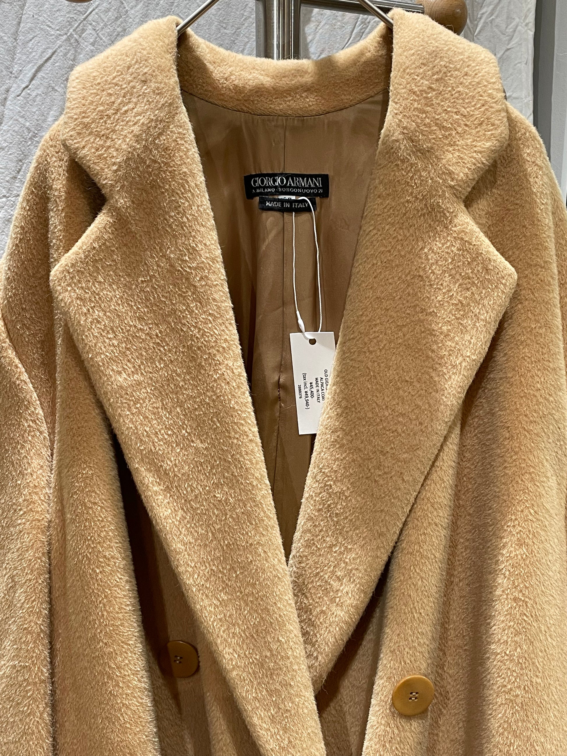 未着用GiorgioArmaniアルパカ コート サイズ46(170〜175cm 未着用GiorgioArmaniアルパカ コート サイズ46(170〜175cm